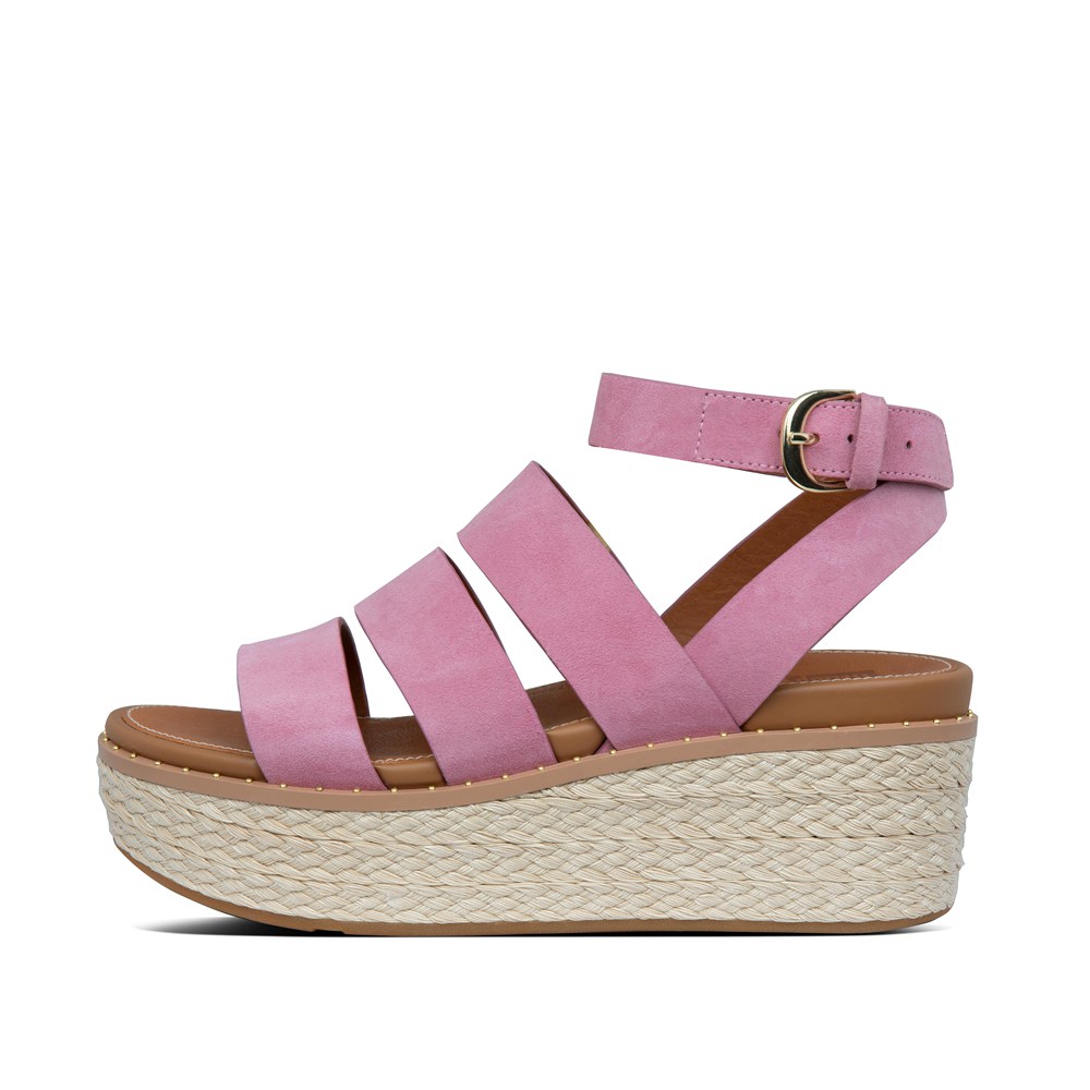 Fitflop Womens Wedge Pink - Eloise Espadrille Sandals - FX7306945